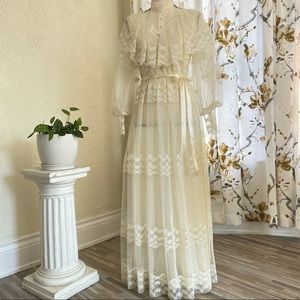 Vintage Lace Wedding/Bridesmaid Dress | Size XS-S